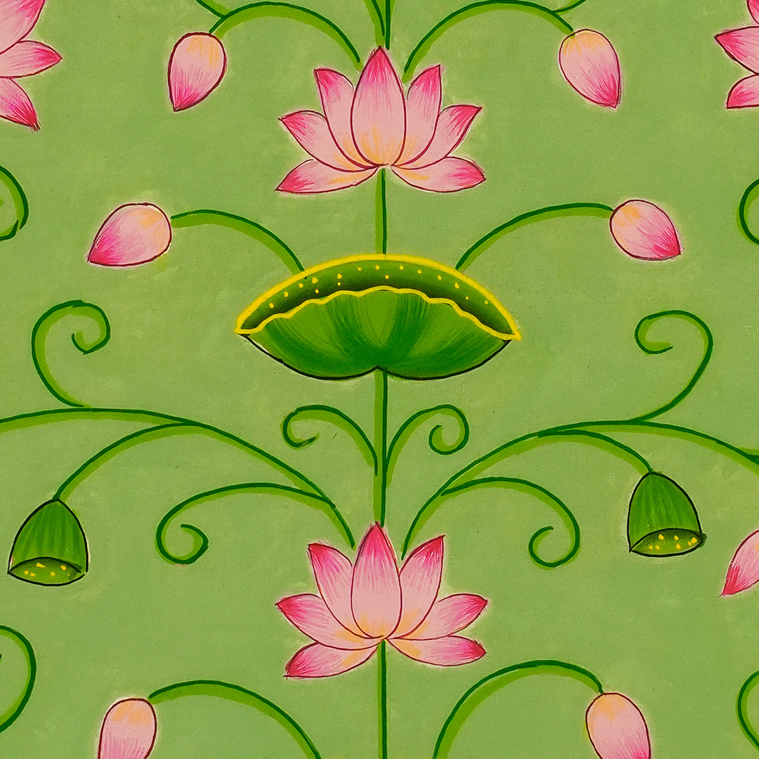 "Kamal Talai Pichwai Artwork Painting For Home Wall Decor"