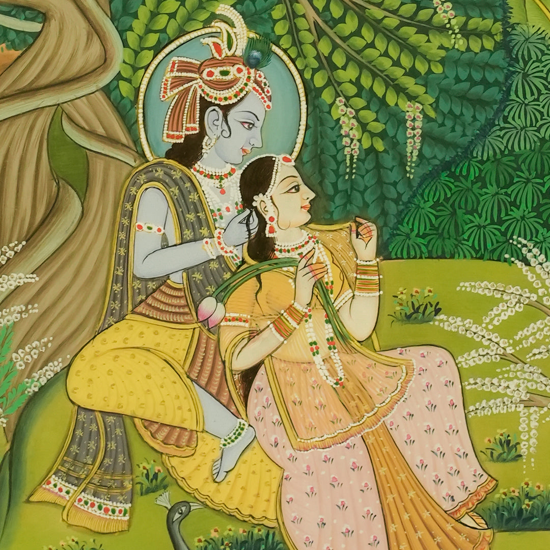 "Landscaoe of Love Pichwai Artwork Painting For Home Wall Decor"