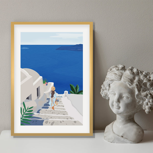 "Into the Blue Petra Lidze Painting Artwork For Home Wall Decor"