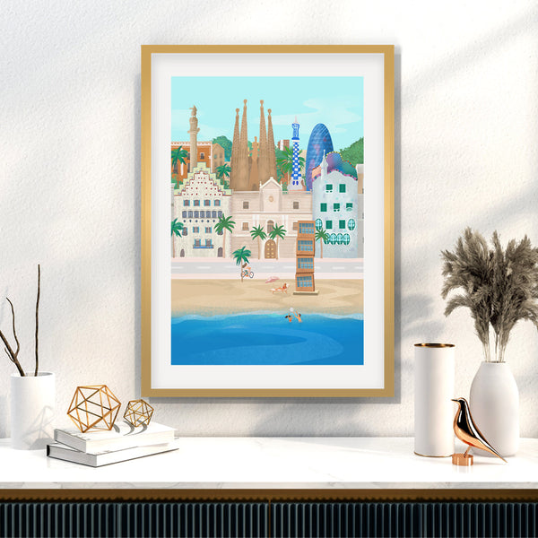 "Barcelona Petra Lidze Painting Artwork For Home Wall Decor"