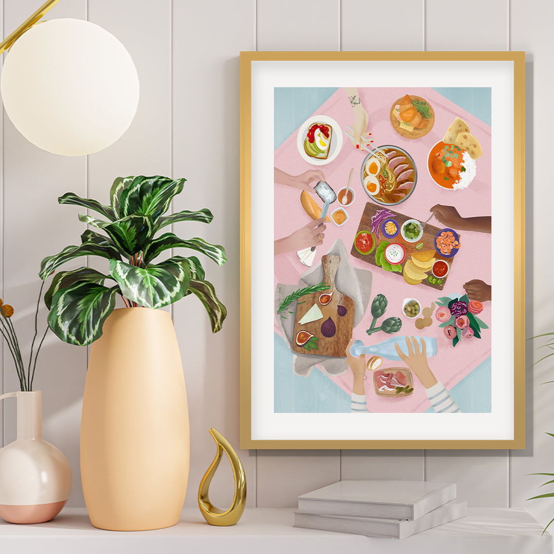 "Brunch Petra Lidze Painting Artwork For Home Wall Decor"
