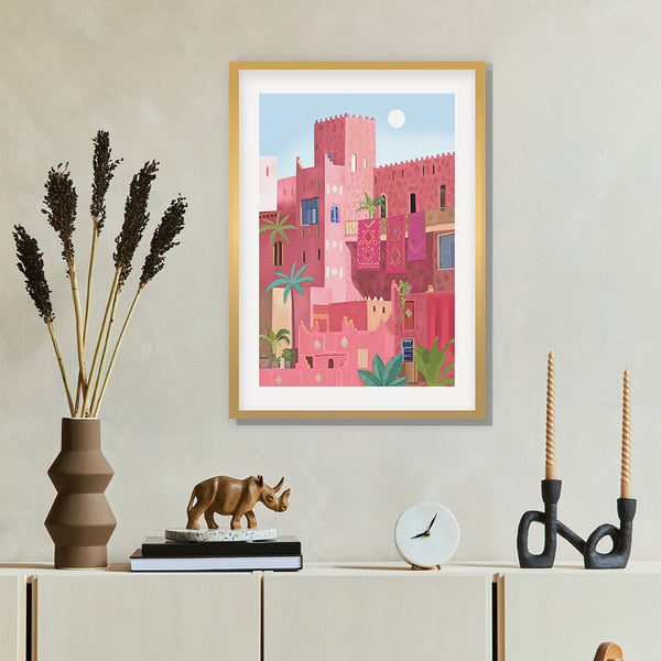 "Kashbah Petra Lidze Painting Artwork For Home Wall Decor"