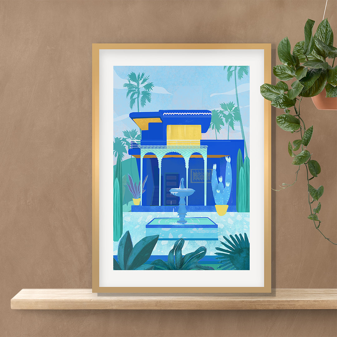 "Moroccan Garden Petra Lidze Painting Artwork For Home Wall Decor"