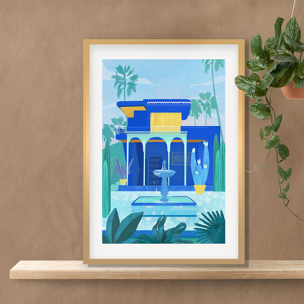 "Moroccan Garden Petra Lidze Painting Artwork For Home Wall Decor"