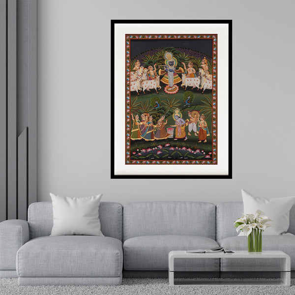 "Holi Bhaav Pichwai Artwork Painting For Home Wall Decor"