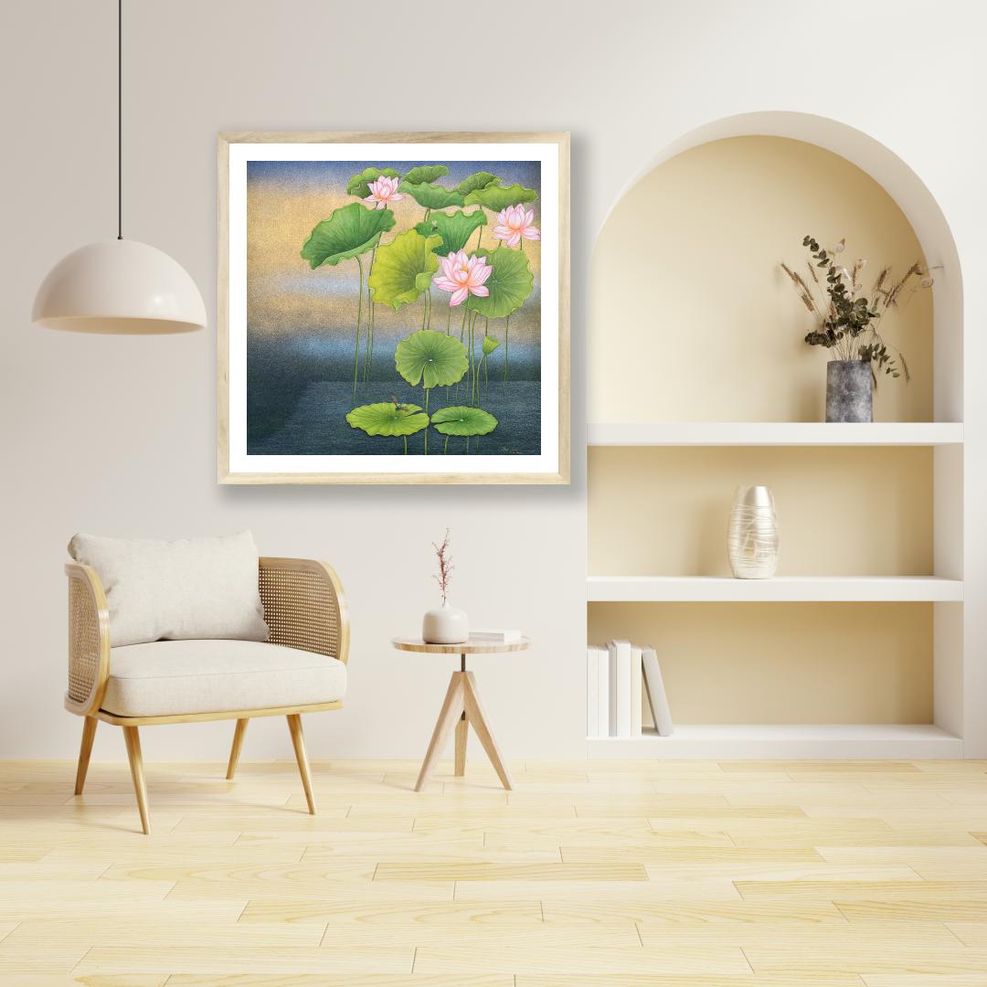 "Limited Edition Lotus Artwork By Shammi Banu Sharma"