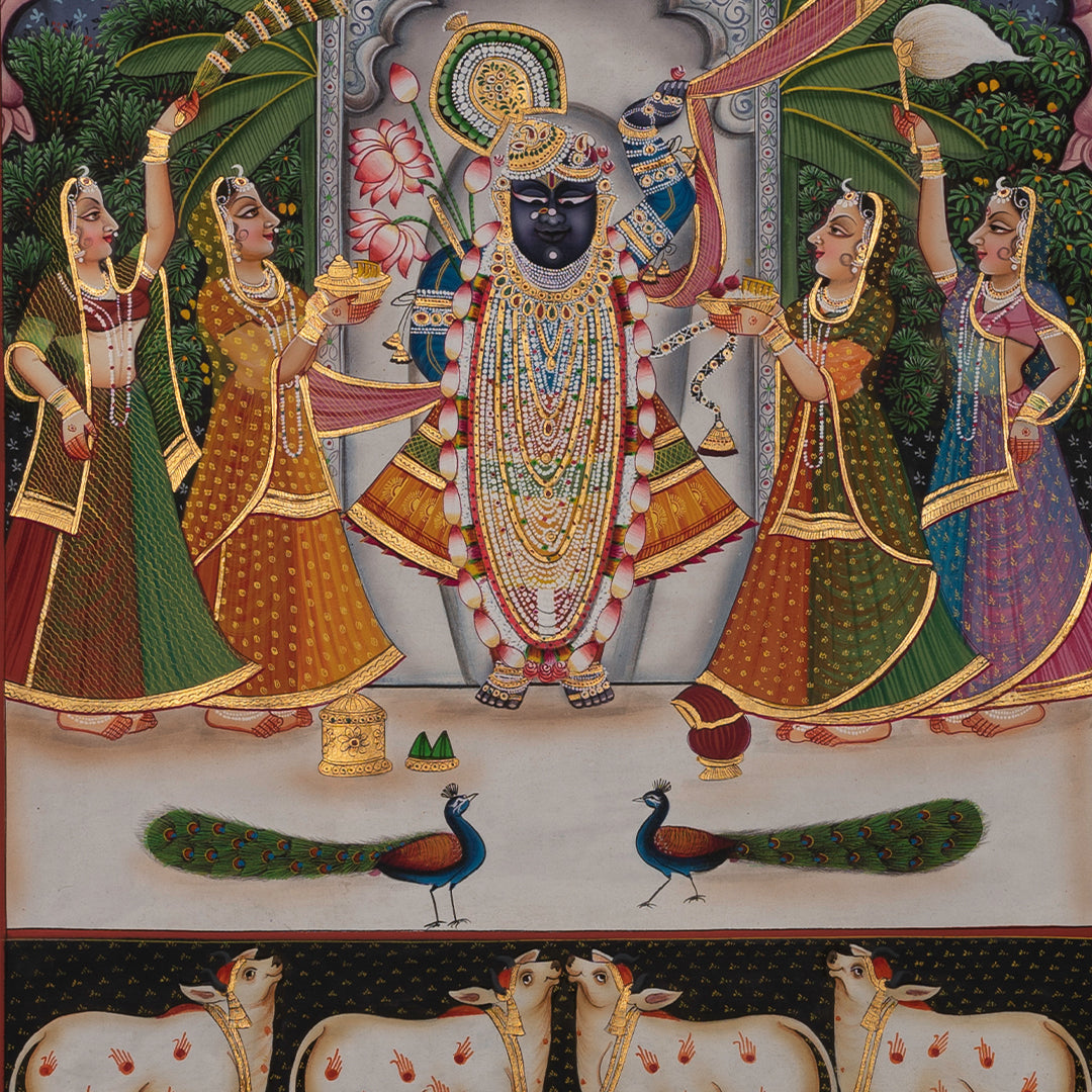 Sharad Purnima Pichwai Artwork Painting For Home Wall Decor