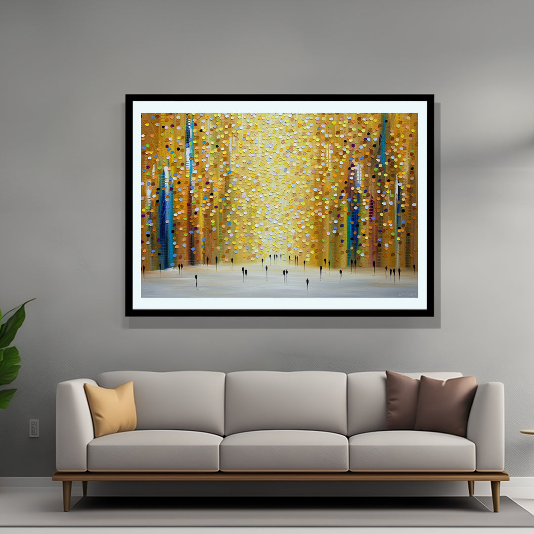 Dusk's Embrace By Ekaterina Ermilkina Artwork Painting For Living Space Wall Decor