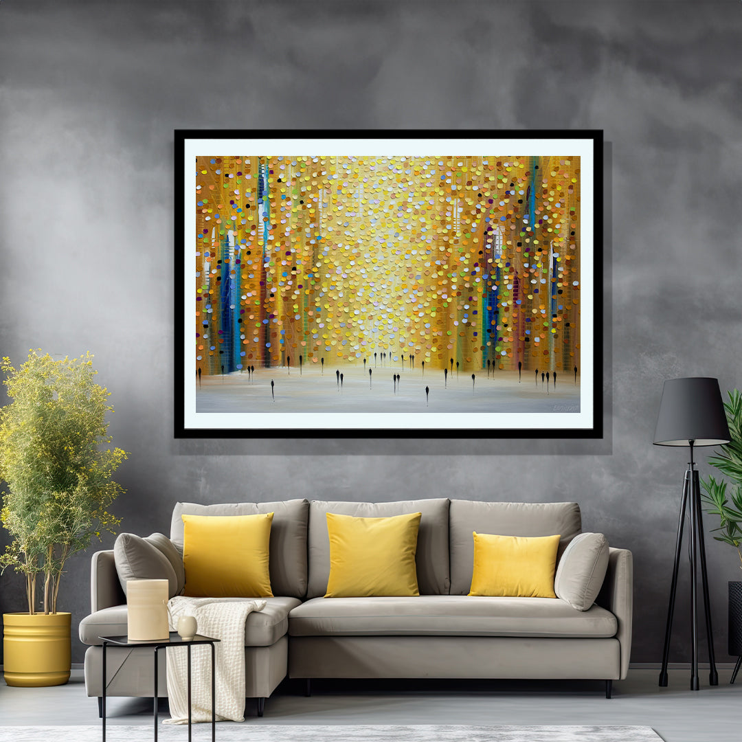 Dusk's Embrace By Ekaterina Ermilkina Artwork Painting For Living Space Wall Decor