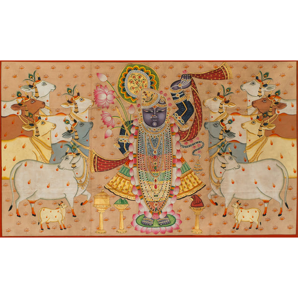 Gopashtami Rajbogh Swaroop Handmade Painting For Home Wall Decor