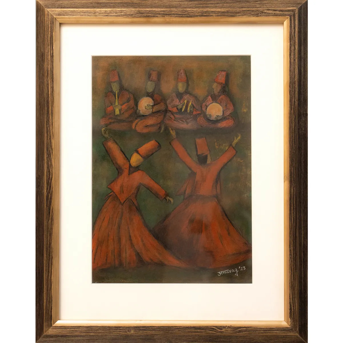 Dancing Dervishes Handmade Painting For Home Wall Decor #2