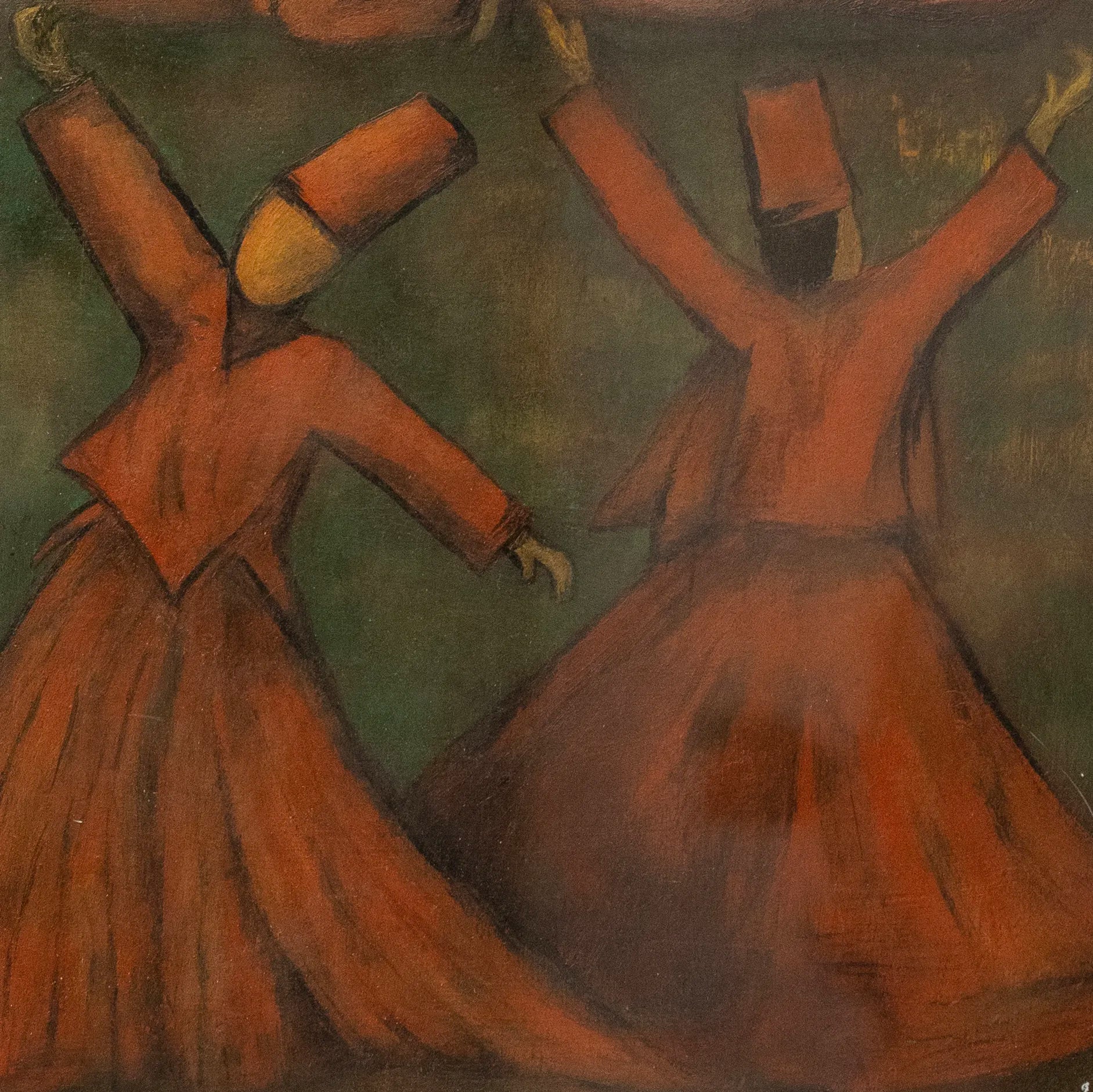 Dancing Dervishes Handmade Painting For Home Wall Decor #2