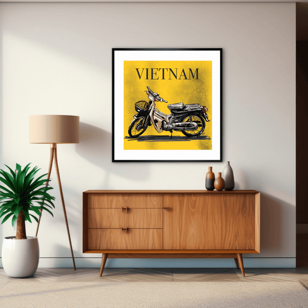 Wheels of Vietnam Painting by Bharath For Home Wall Decor