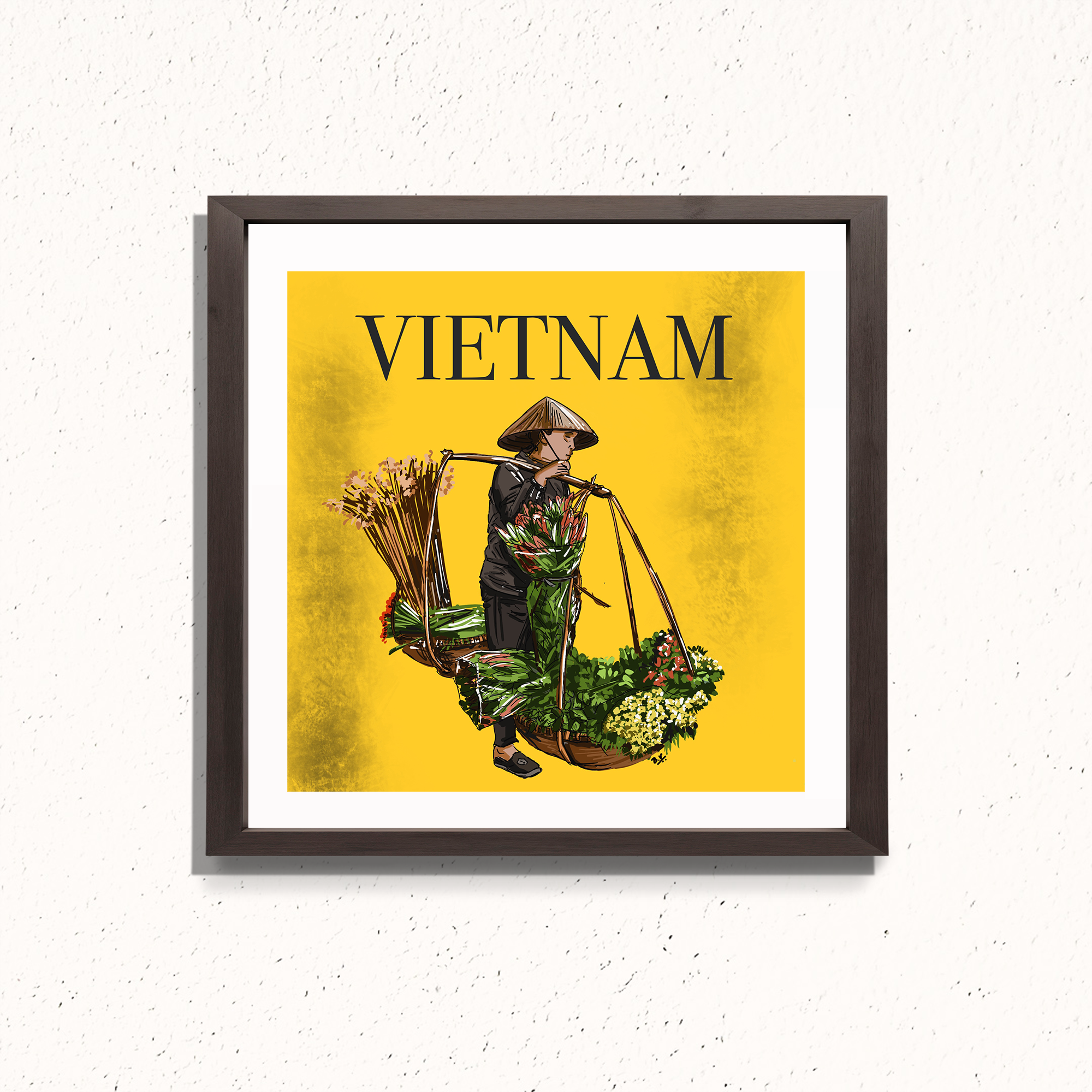 Blossoms of Vietnam Painting by Bharath For Home Wall Decor