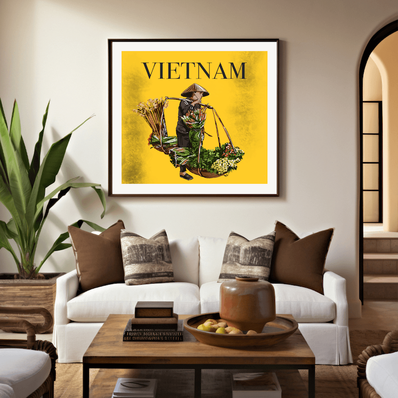 Blossoms of Vietnam Painting by Bharath For Home Wall Decor