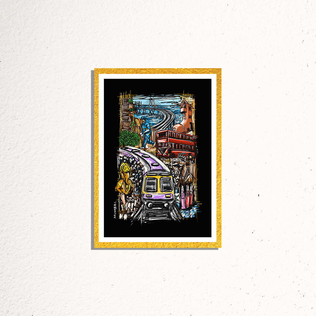 Bombay Chronicles Painting by Bharath For Home Wall Decor
