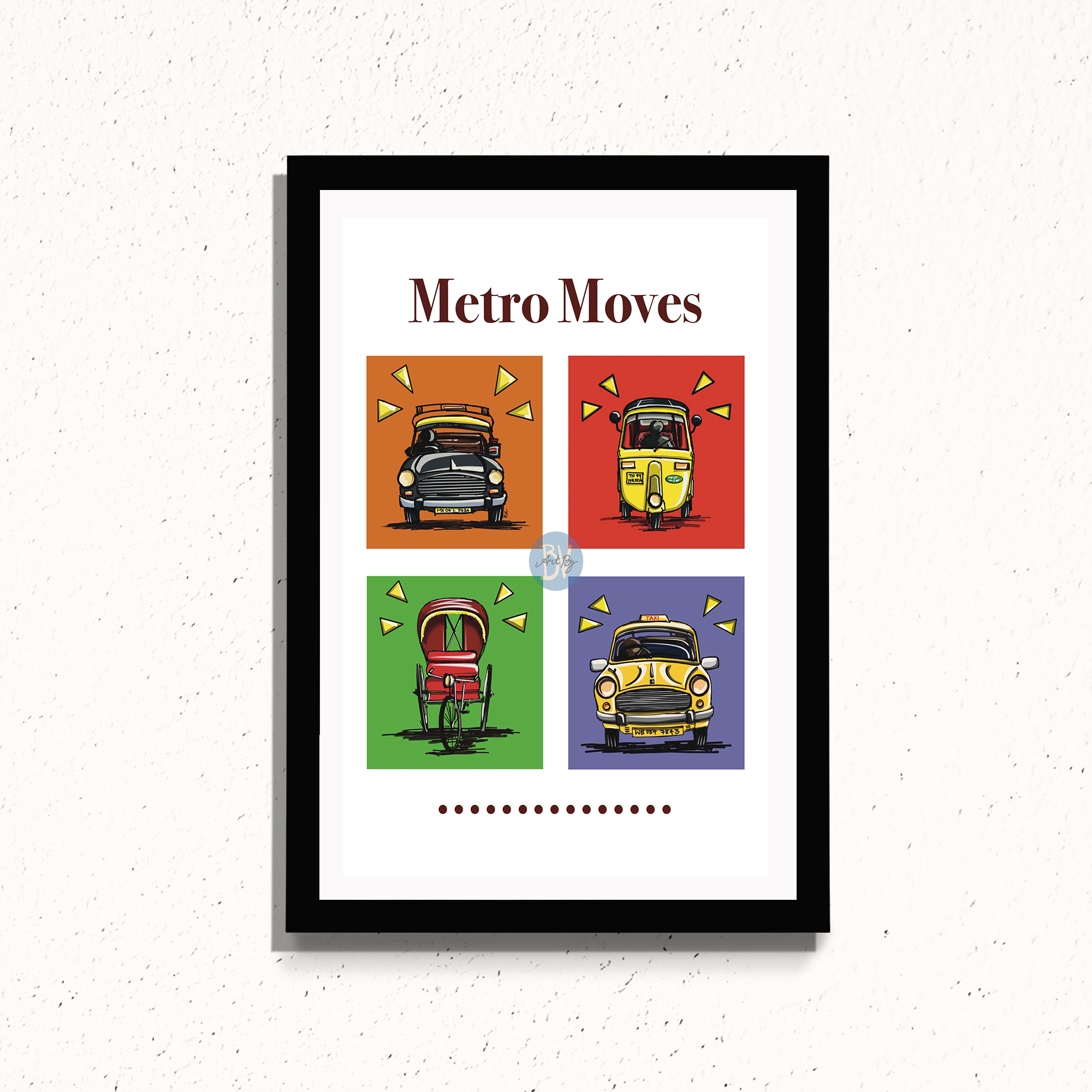 Wheels of Culture Painting by Bharath For Home Wall Decor