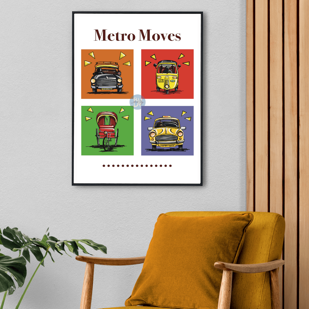 Wheels of Culture Painting by Bharath For Home Wall Decor