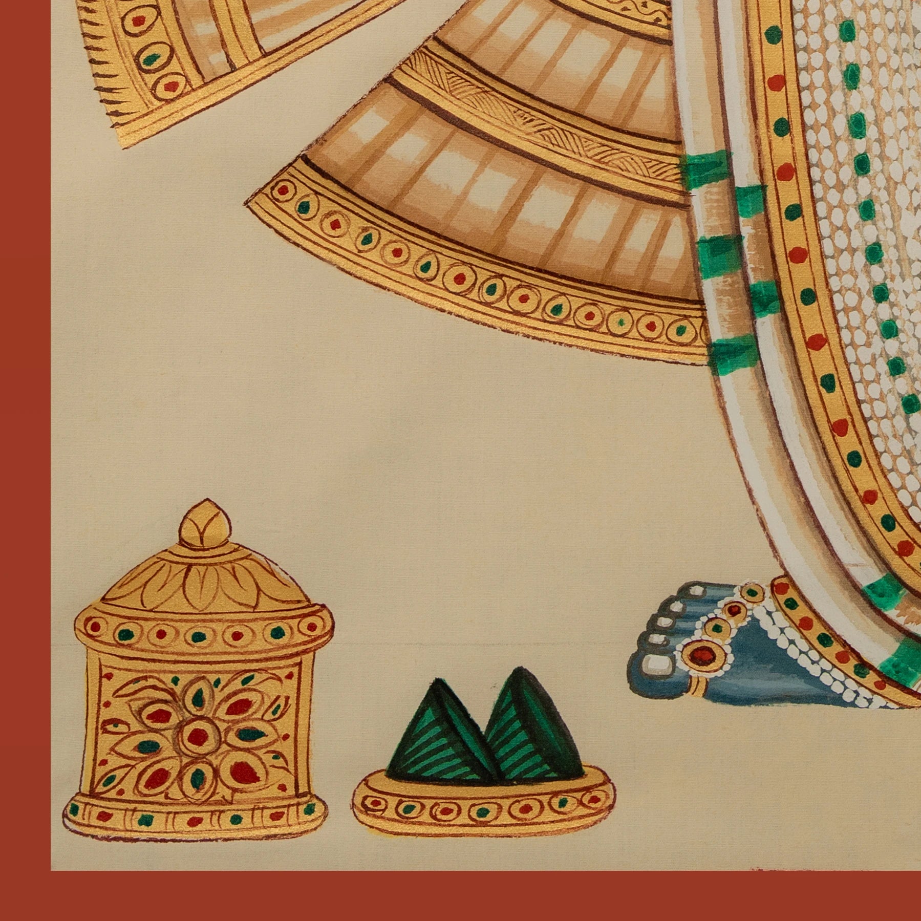 Shrinathji Rajbhog Swaroop Pichwai Handmade Painting