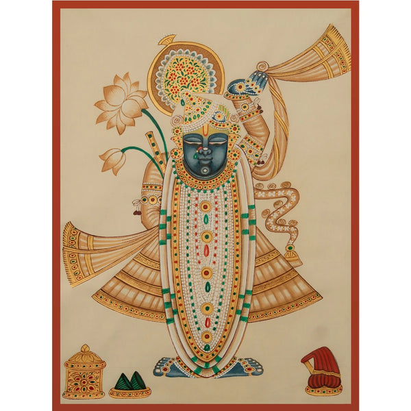 Shrinathji Rajbhog Swaroop Pichwai Handmade Painting