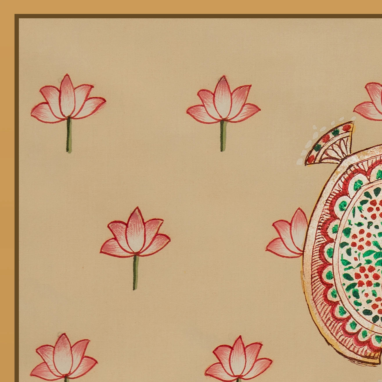 Real Silver Leaf Shrinath ji Gokul Chandrama ji Swaroop Pichwai Handmade Painting