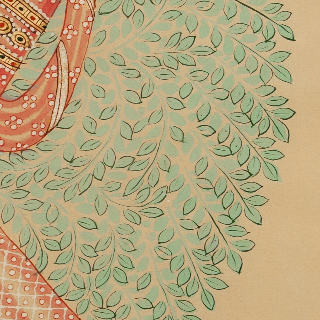 Real Silver Leaf Shrinath ji Rajbhog Swaroop Pichwai Handmade Painting