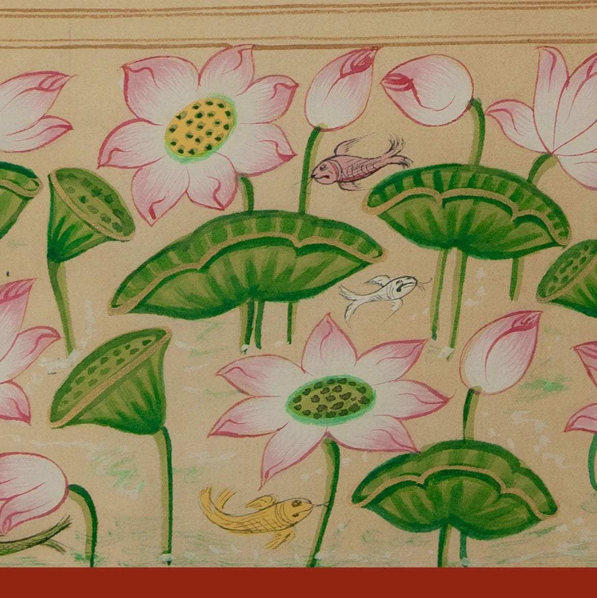Real Silver Leaf Shrinath ji Gokul Chandrama ji Swaroop Pichwai Handmade Painting