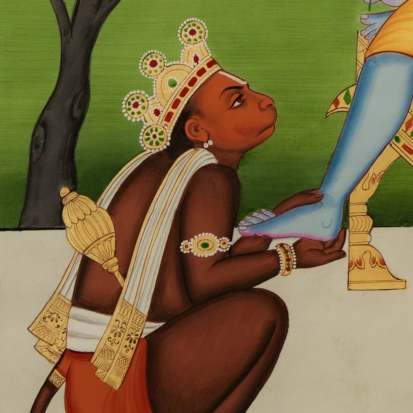 Ram Darbar in Kangra Style Handmade Painting