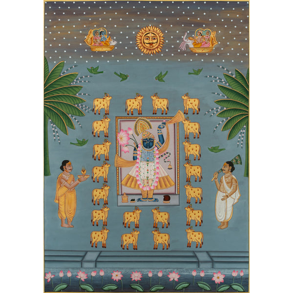 Shrinath ji Rajbhog Swaroop Handmade Painting For Home Wall Decor