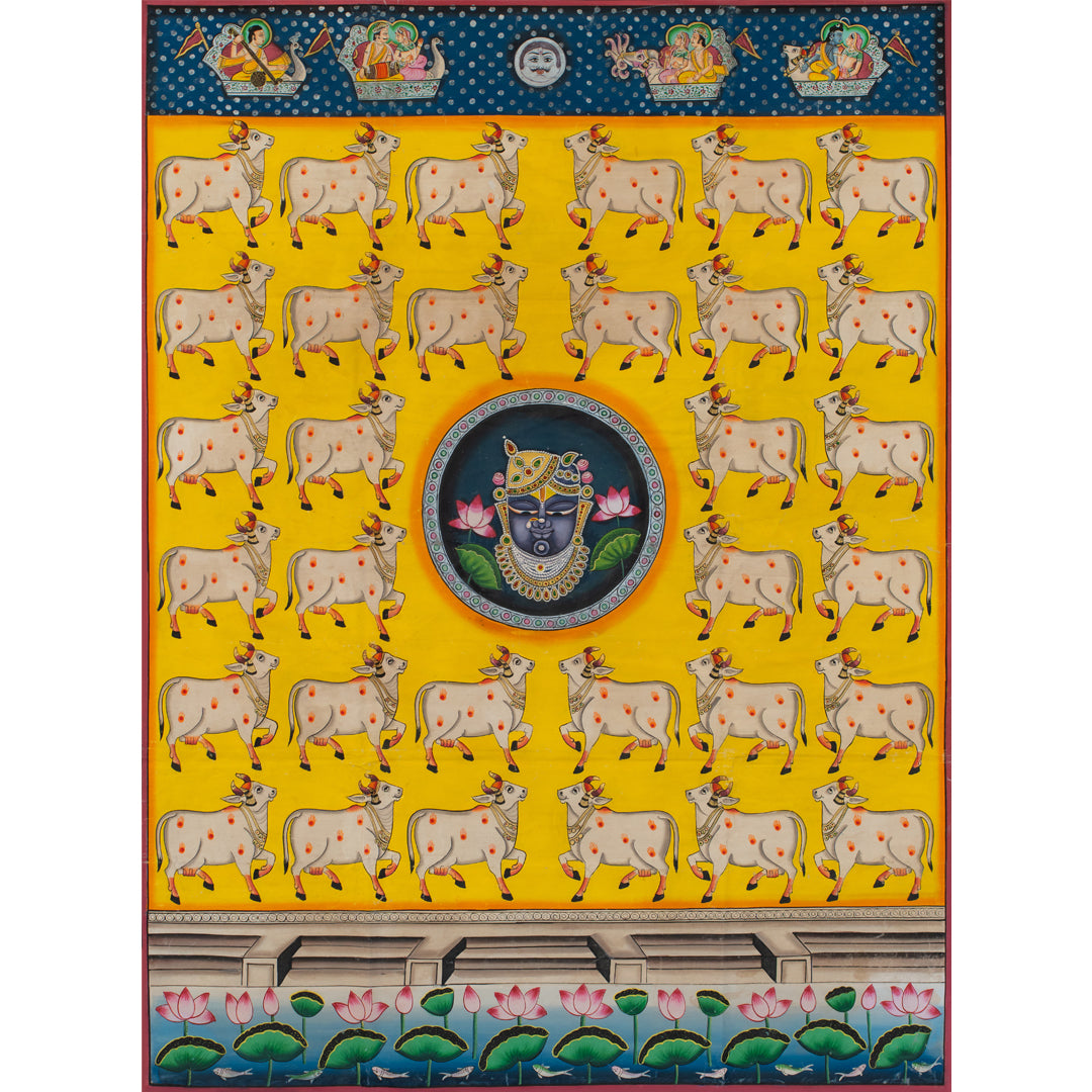 Shrinath ji Mukharvind Handmade Painting For Home Wall Decor