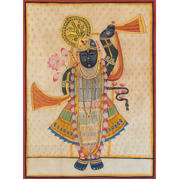 Shrinath ji Shri Rajbhog Swaroop Handmade Painting For Home Wall Decor