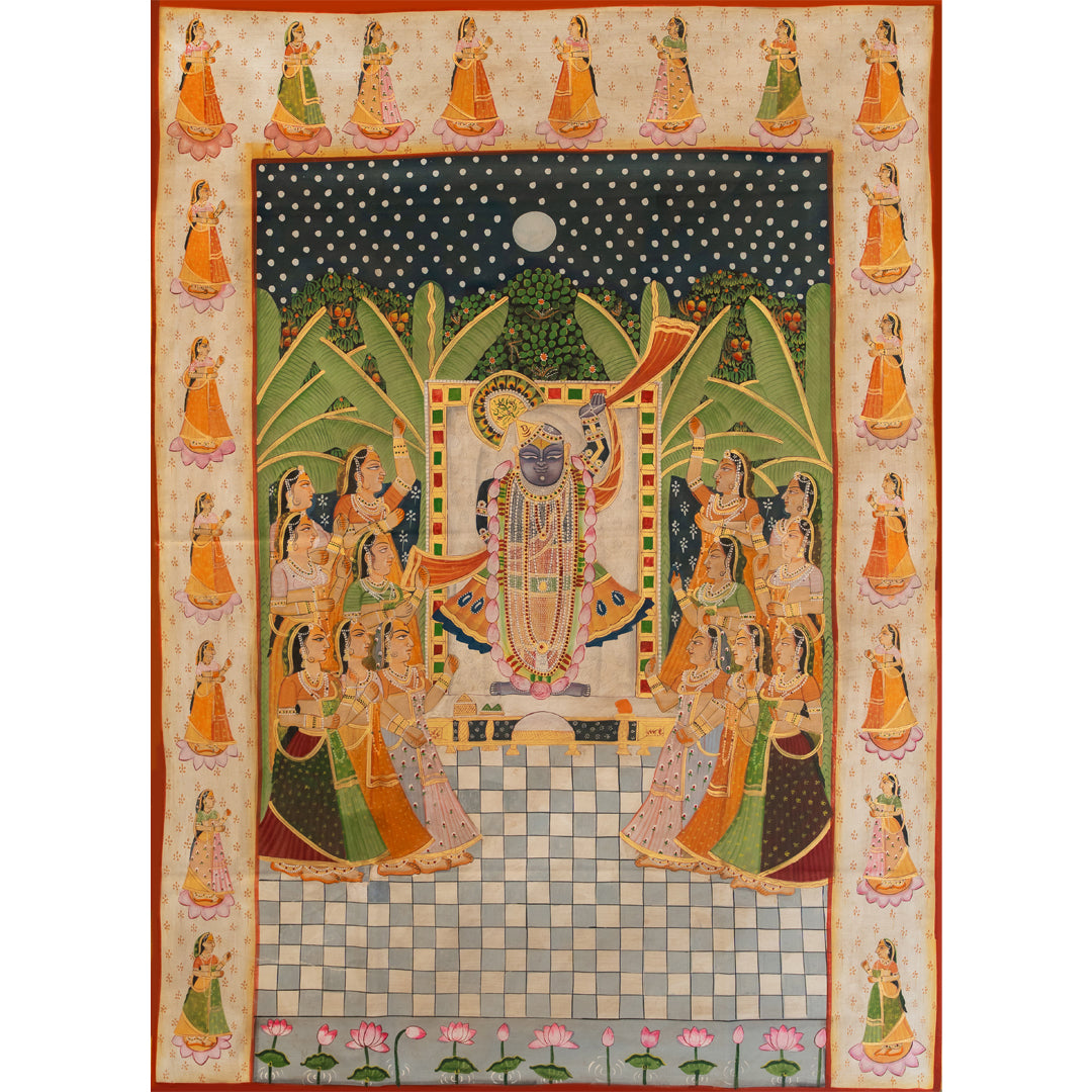 Shrinath ji Shri Rajbhog Swaroop Handmade Painting For Home Wall Decor