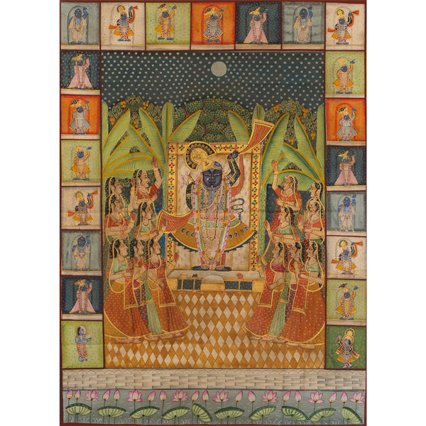 Shrinath ji Shri Rajbhog Swaroop Handmade Painting For Home Wall Decor