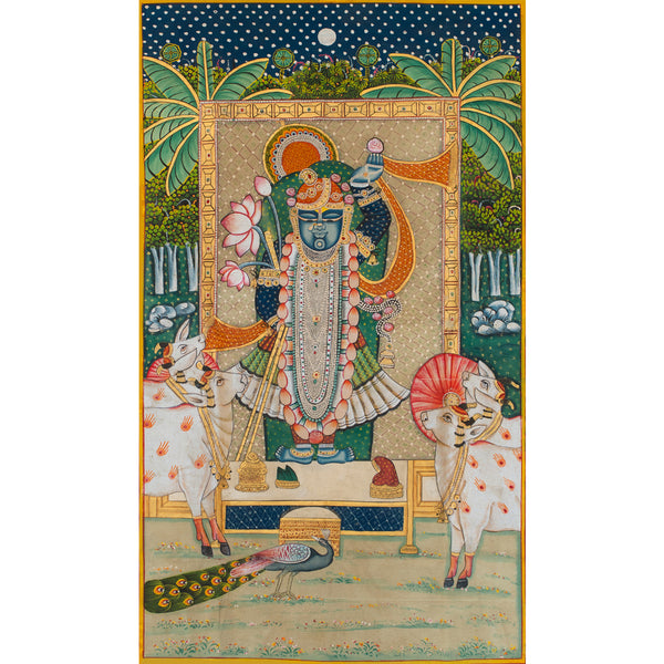 Shrinath ji Shri Rajbhog Swaroop Handmade Painting For Home Wall Decor