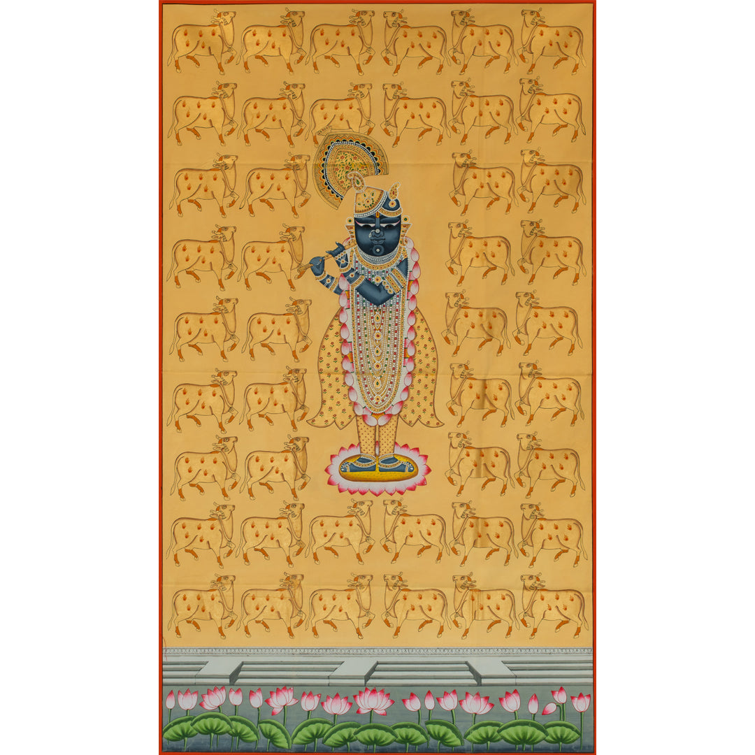 Shri Gokul Chandramaji Gawal Swaroop Handmade Painting For Home Wall Decor