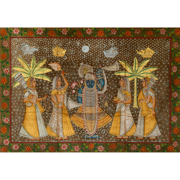 Shrinath ji Sharad Purnima Handmade Painting For Home Wall Decor