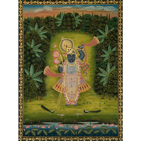 Exclusive Shrinathji Rajbhog Swaroop Handmade Pichwai Painting