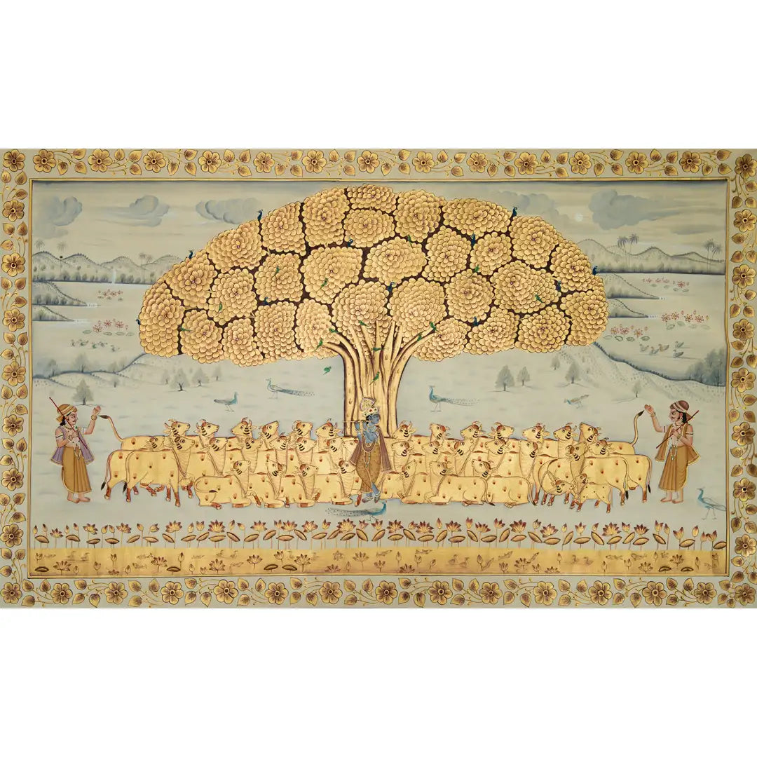 Auric Tree of life Handmade Pichwai Painting