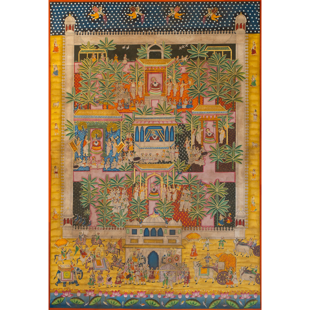 Lal Bagh Utsav Handmade Pichwai Painting For Home Wall Decor