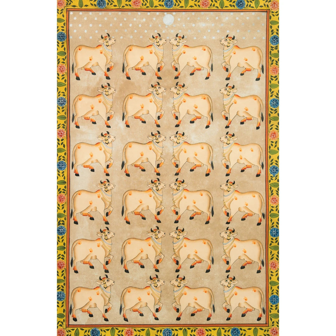 Festival of Cows Pichwai Handmade Painting (3)