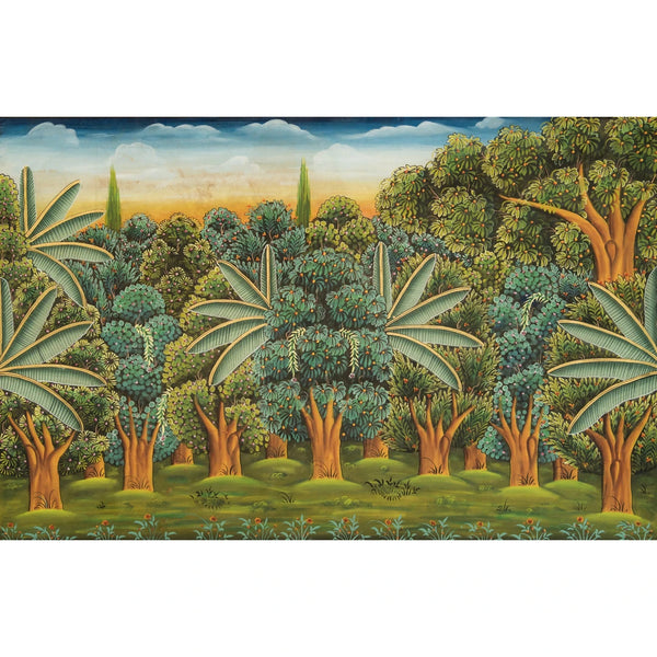 Jungle Scene Pichwai Handmade Pichwai Painting (1)