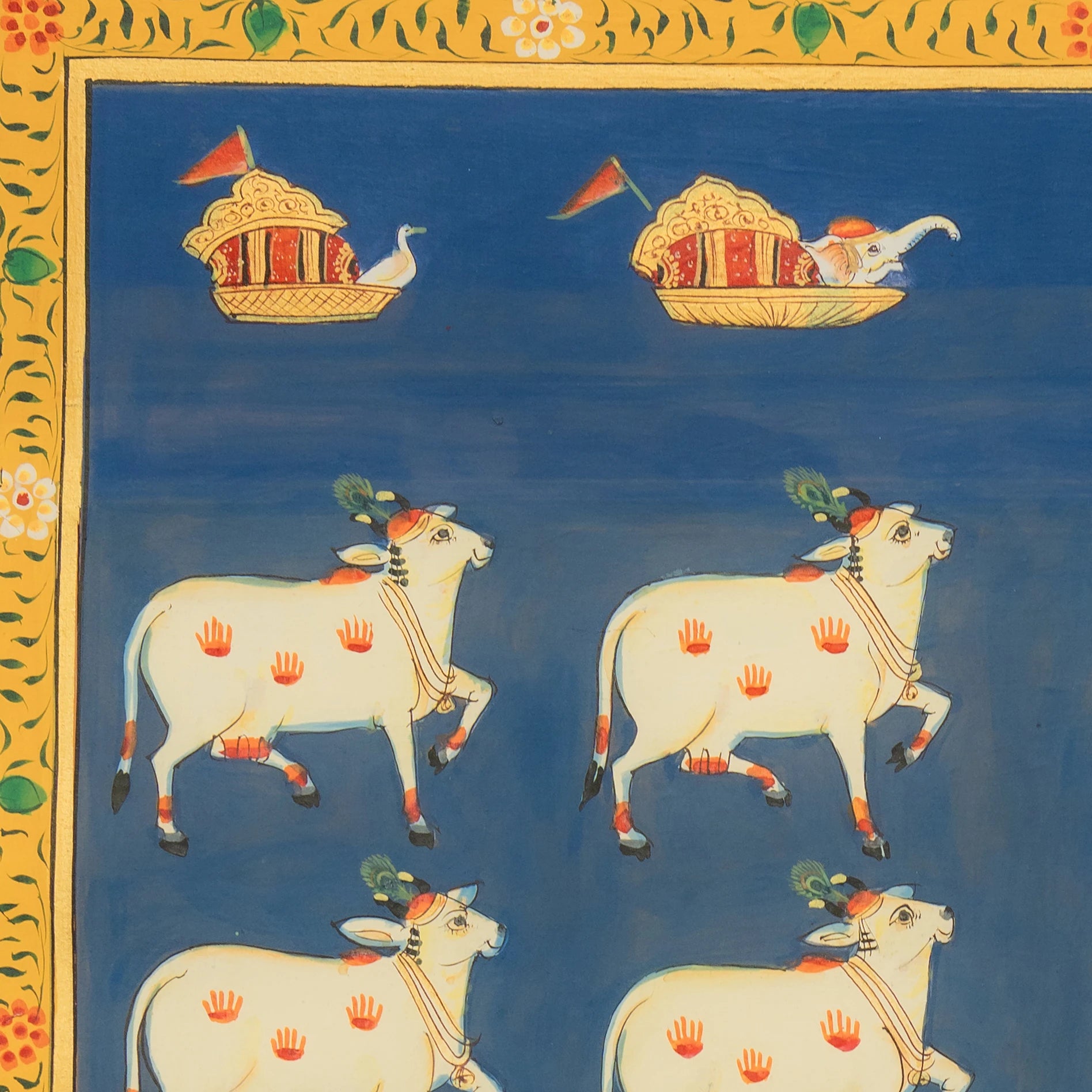 Festival of Cows Pichwai Handmade Painting (5)