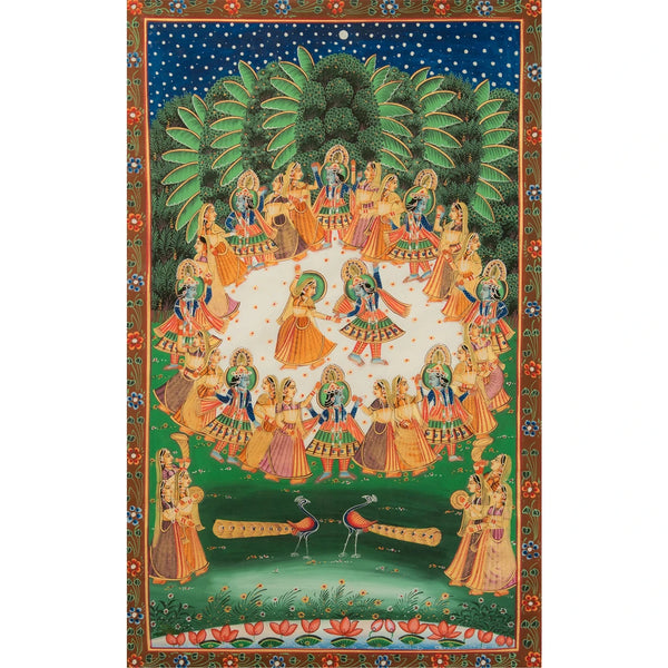 Maha Raasleela Pichwai Handmade Painting