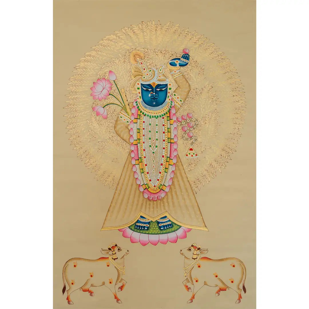 Shrinath ji Chappan Bhog Swaroop Handmade Pichwai Painting
