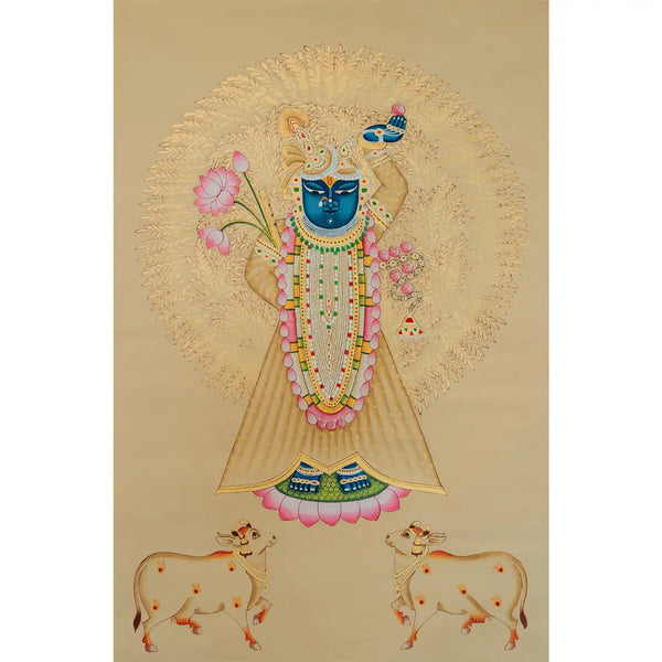 Shrinath ji Chappan Bhog Swaroop Handmade Pichwai Painting