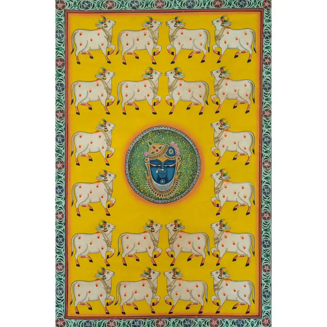 Shrinath ji Mukharvind Handmade Pichwai Painting