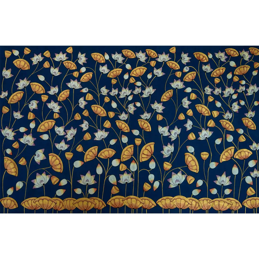 Krishna Shrinath ji Raj Bhog Swaroop Handmade Pichwai Painting