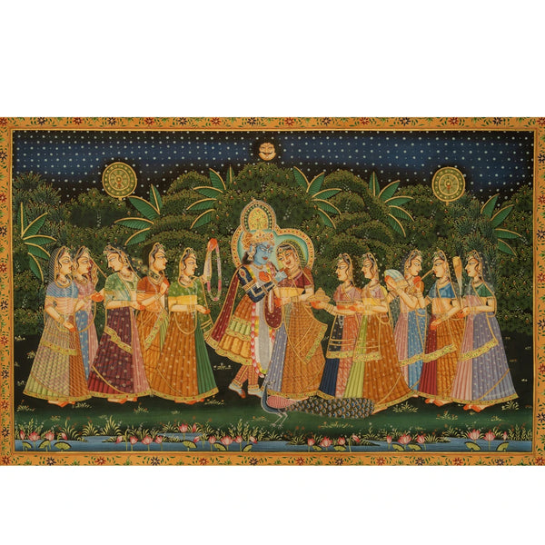 Radha Krishna Union Pichwai Handmade Painting