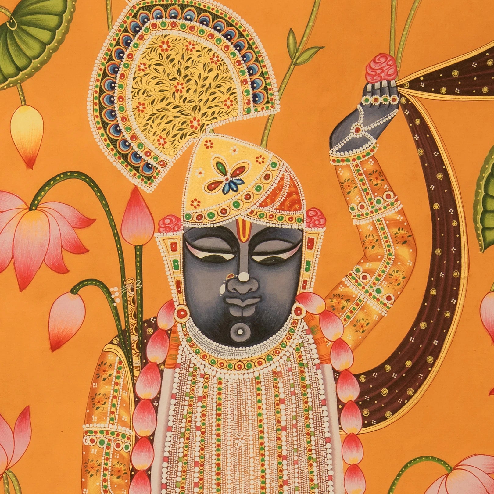 Shrinath ji Chappan Bhog Swaroop Pichwai Handmade Painting