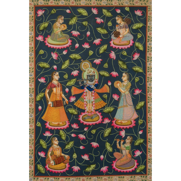 Shrinath ji in Kamal Talai Pichwai Handmade Painting